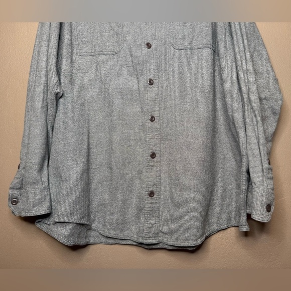 Duluth Trading Co. Kennesaw Relaxed Fit Long Sleeve Shirt in Gray Cotton XL Tall - Picture 8 of 12
